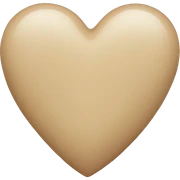 Beige heart sticker