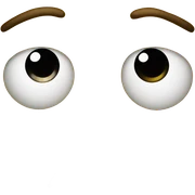 Yellow face emoji looking confused sticker