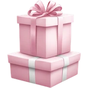Light pink Christmas gifts under a white Christmas tree  sticker