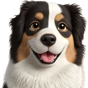 playful pets with tongue out sticker