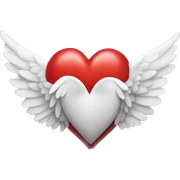 a heart with wings sticker
