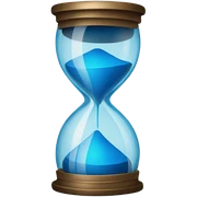 blue hourglass sticker