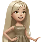 blonde girl in elegant dress sticker