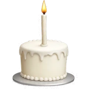 White cake sticker