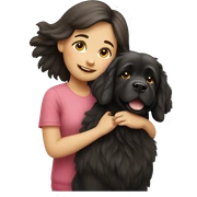 Newfoundland with girl sticker