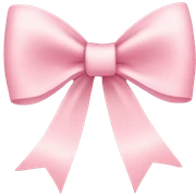 light pink ribbon bow sticker