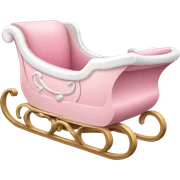 light pink sleigh sticker