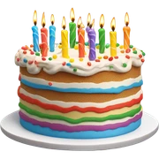 Birthday cake sticker