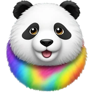 rainbow panda sticker