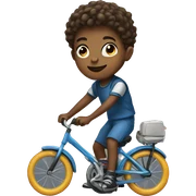 Kid with bicycle sticker