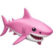 Pink shark sticker