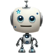 A robot made out of stars sticker