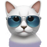 Cat with sunglasses sticker