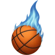 Fire basketball  sticker