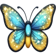 Butterfly with sparkles sticker