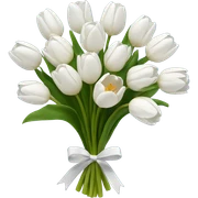 white tulip bouquet  sticker