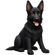 Black german shepherd sticker