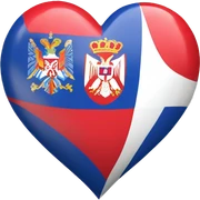heart with serbia flag sticker
