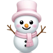 Cute white and light pink snowman sticker