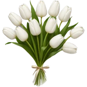 white tulip bouquet  sticker