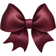 dark red bow sticker