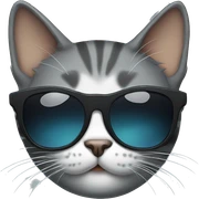 Cat with sunglasses sticker
