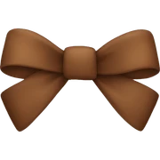 Brown bow sticker