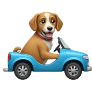 Dog driving sticker