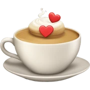 latte with heart and book sticker