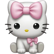 Hello kitty but the bow is pastel pink sticker