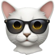 Cat with sunglasses sticker