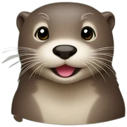 Otter heart sticker