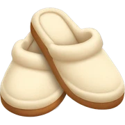 Cream colored house slippers sticker