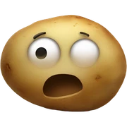 Dying potato sticker