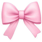baby pink bow sticker
