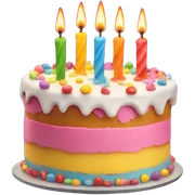 colourful birthday cake with candles  sticker