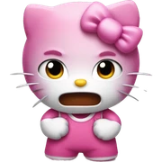 Angry hello kitty sticker