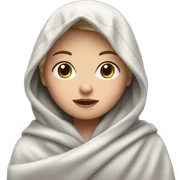 white Girl in blanket cold sticker