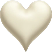 Ivory heart sticker