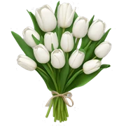 white tulip bouquet  sticker