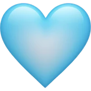 Light blue heart sticker