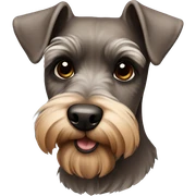 Brown mini schnauzer  sticker