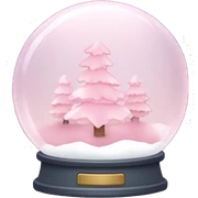 Pastel pink snow globe sticker