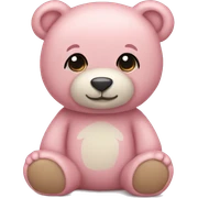 Light pink teddy bear sticker