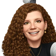 smiling girl with jewelry sticker