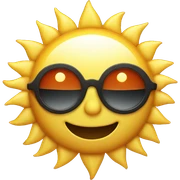Sun with glasses sticker
