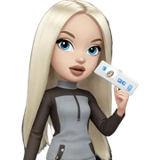 blonde girl with blue eyes sticker