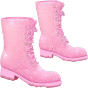 Pastel pink sparkly boots sticker