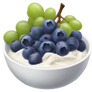 yoghurt bowl with grapes and blueberries sticker