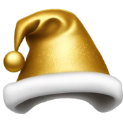 christmas golden hat sticker